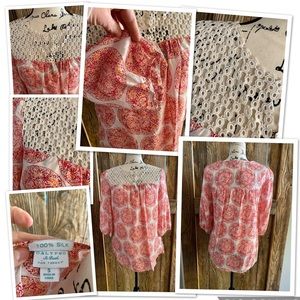 💯 % silk top. EUC